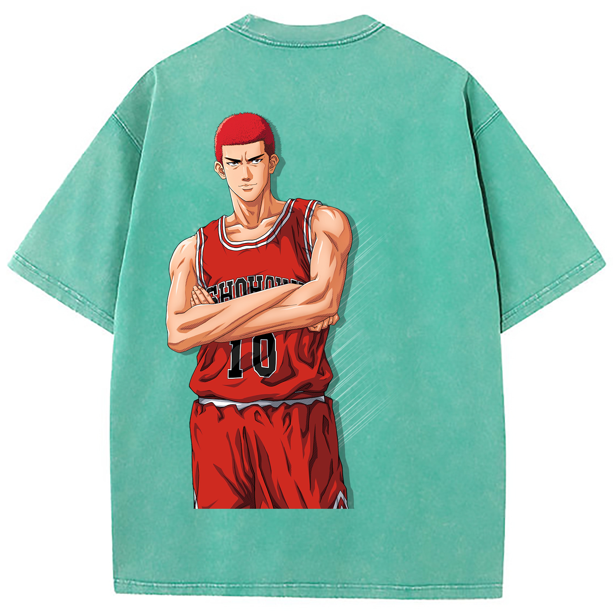 （画像用） SLAM DUNK／スラムダンク 綿100% ヴィンテージ風 半袖Tシャツ（背面プリント）